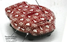 Bella Mini Waffle Maker Snowflake Holiday 4″ Nonstick 350W Christmas Edition