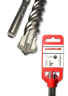 Werhe  SDS Max concrete drill 40 x 1000 mm hammer drill masonry drill concrete drill