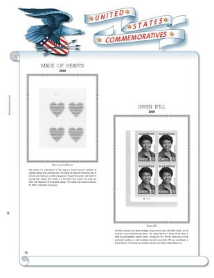 2020 U.S. Commemorative Plate Block Supplement (White Ace Alternative)