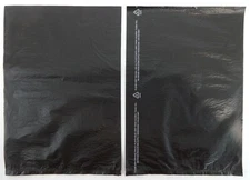 500 Qty. 6 1/4" x 9 1/4" Black High-Density Plastic Merchandise Bag Extra Small