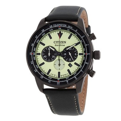 Citizen Eco-Drive Chronograph Green Dial Men's Watch CA4505-21X | eBay