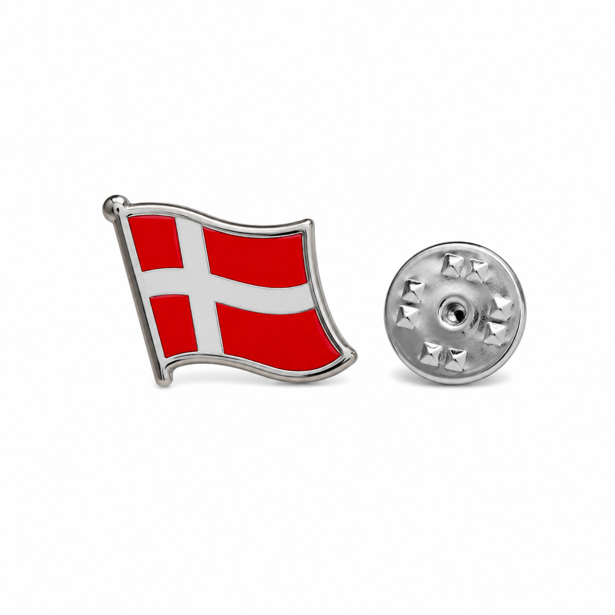 Denmark Flag Lapel Pin Badge for Men–Onyx Art LPB01 Metal Danish Flag pin