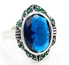 Heat Treated Kyanite 925 Sterling Silver Nouveau Style Ring Sz 8 F6-5 — photo 2