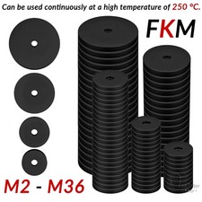 10 PIEZAS Arandela Plana de Glúor Negra FKM Juntas de Sellado Espaciadores M2 - M36