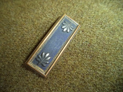 GRAND ARMY OF THE REPUBLIC CAPTAIN OF THE GAURD BAR BLACK WITH SILVER OAK LEAFS