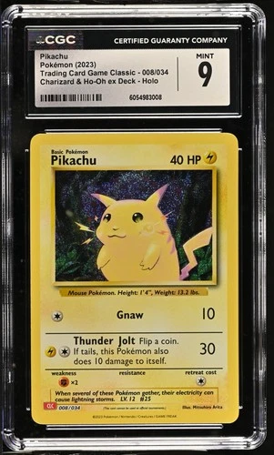 Pokémon 2023 Pikachu Charizard & Ho-Oh ex Deck Holo TCG Classic #008 CGC 9