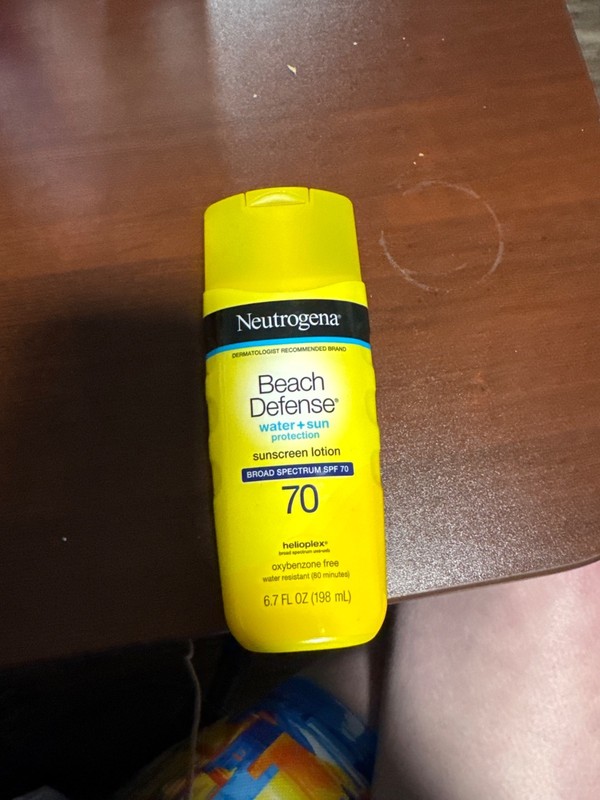 Neutrogena Sunscreen Lotion Beach Defense SPF 70, Face & Body Sunscreen, Broad..