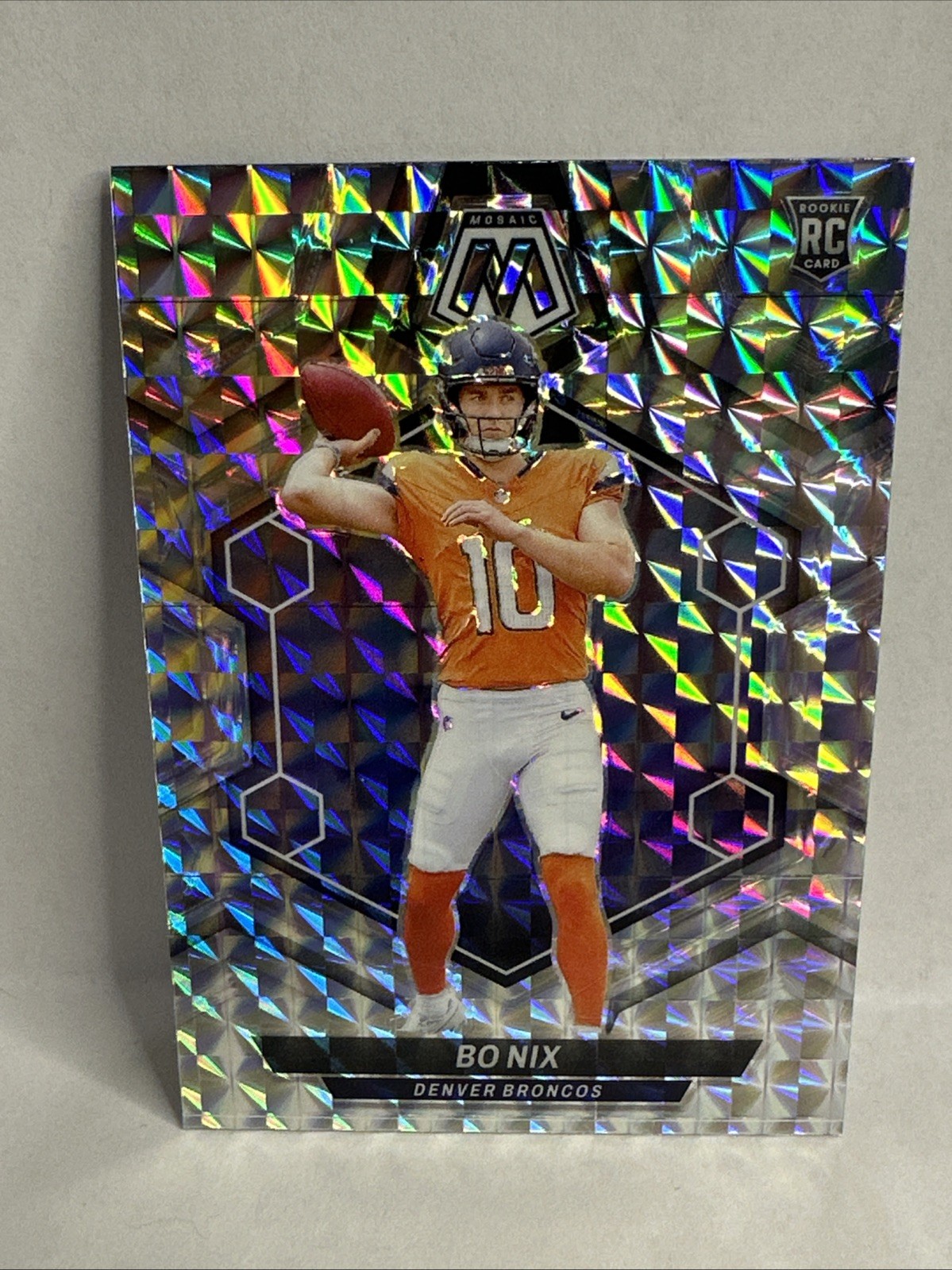 2024 Panini Mosaic - Rookies Bo Nix #312 Silver Prizm (RC)