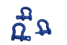 Campbell USA 5/8" Screw Pin Anchor Shackles Blue Set of 3 Industrial Rigging