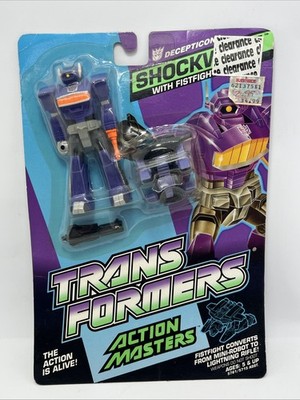 Transformers Original G1 1989 Action Masters Shockwave w/ Fistfight MOC sealed