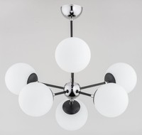 6X40W/E14 Deckenleuchten IP20 Glamour Modern Weiß Chrom Schwarz