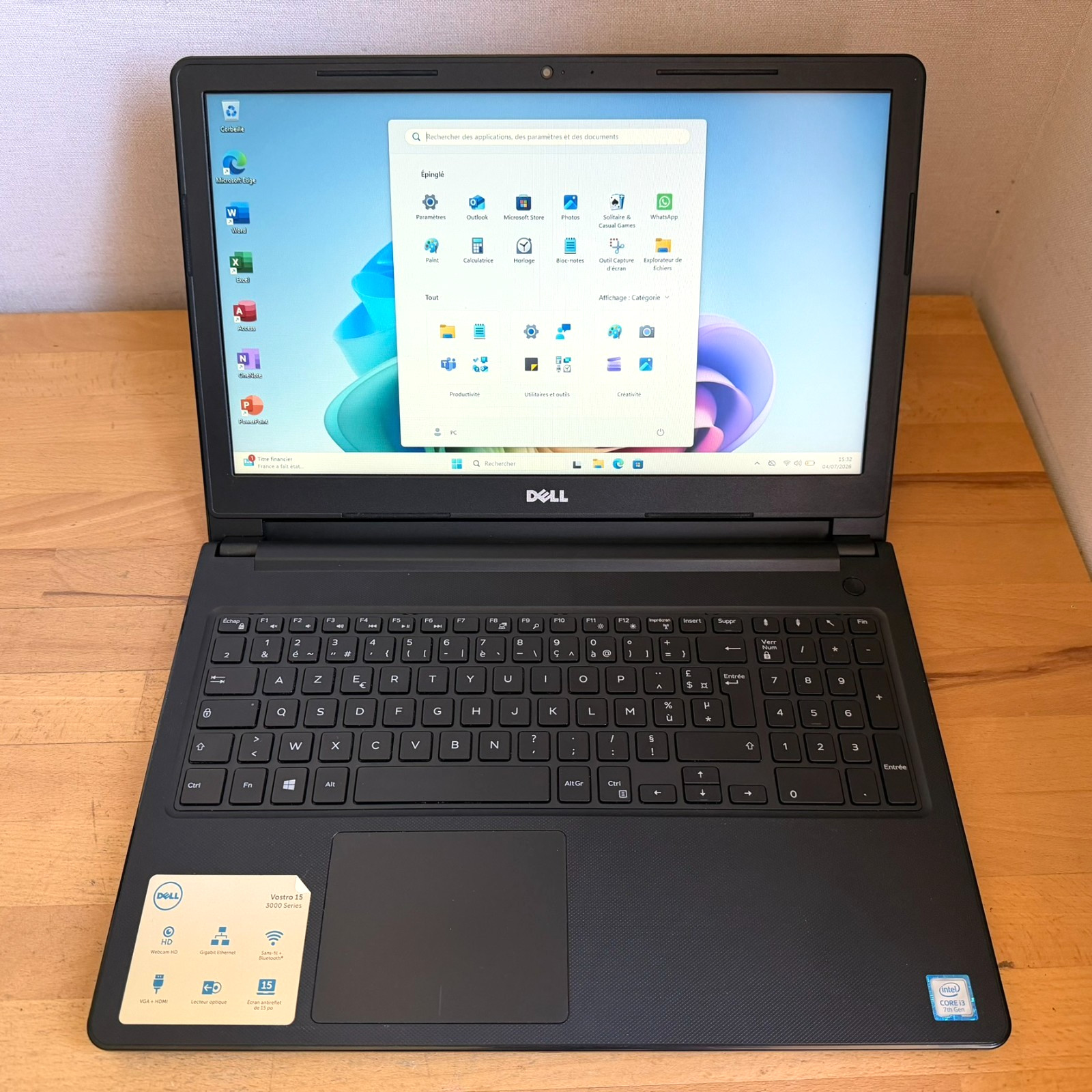 PC portable | Très Rapide | Dell Vostro | Intel Core + SSD | Windows 11 + Office