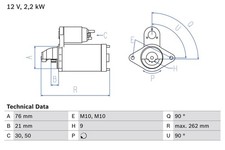 BOSCH Anlasser Starter 0 986 022 710 +40.72� Pfand M10 f�r RANGE BMW E53 E38 E46