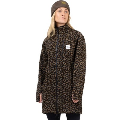 Eivy Versa Sherpa Coat Damen-Fleecejacke Outdoor-Mantel Midlayer-Jacket Leopard