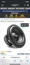 SKAR AUDIO SDR-10 D2 10" 1200 WATT MAX POWER DUAL 2 OHM CAR SUBWOOFER