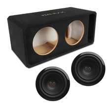 NVX NE122P Dual 12" Slot Ported 3/4" MDF Sub Enclosure w/ 12" Car Subwoofer