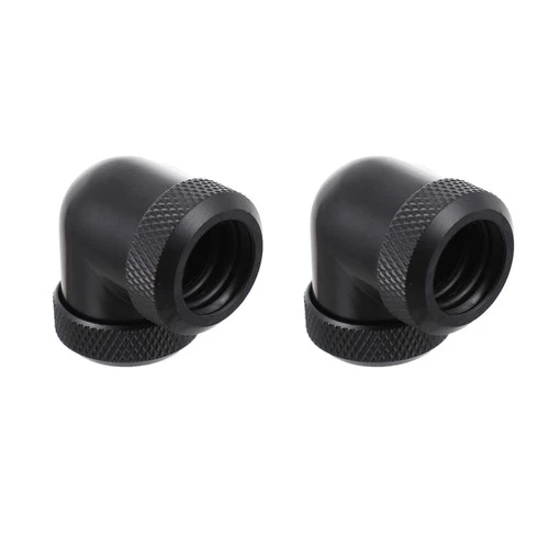 2 PCS Adapter Water Cooling Fitting Connector 90 Degree Rotary Extender