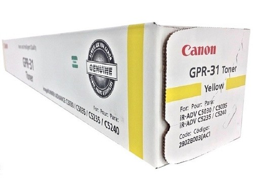 Genuine Canon 2802B003AB GPR-31 Yellow Toner Cartridge Brand New factory Sealed - 第 2/12 張圖片