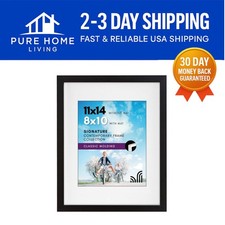 Timeless Black 11x14 Frame with Secure Glass Cover - Perfect for Every Space
