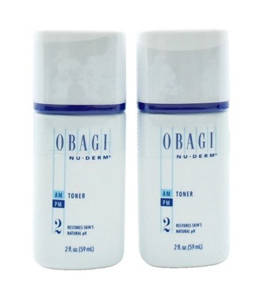 Obagi Nu-Derm AM/PM Toner 2 fl oz/ 59ml. Facial Toner Travel Size [ 2-Pack ]