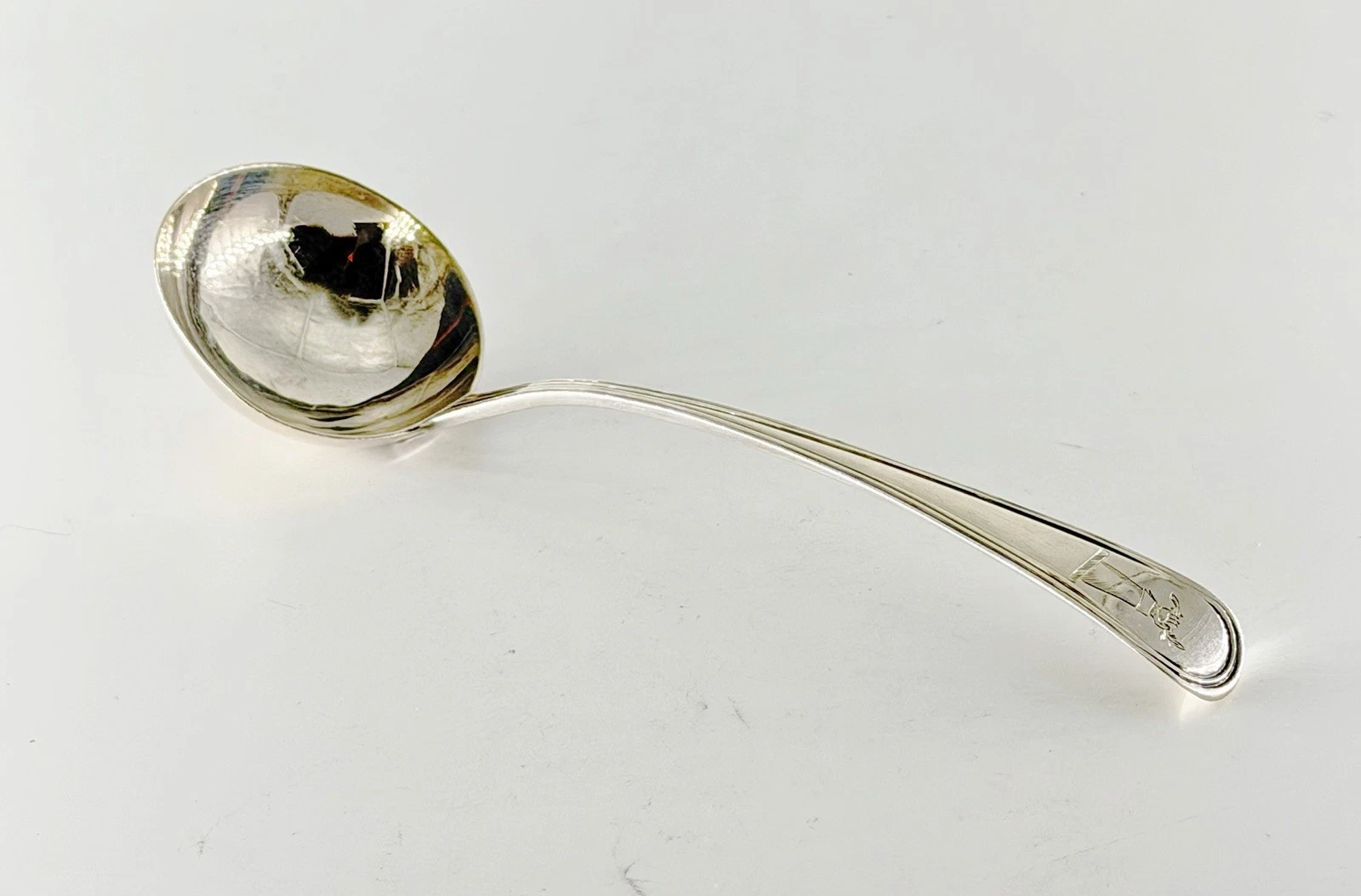 Antique 1812 George III Sterling Silver Sauce Ladle - London - Maker IB - 42g