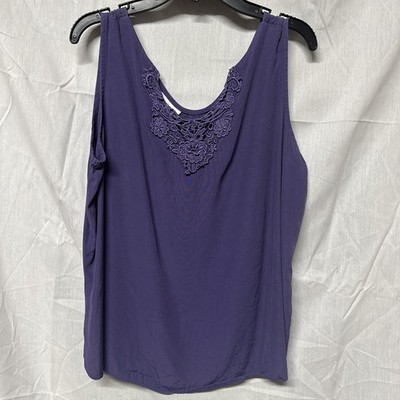 A K Collectible Women s Purple Tank Top Size Large Hanger Faded On Strap