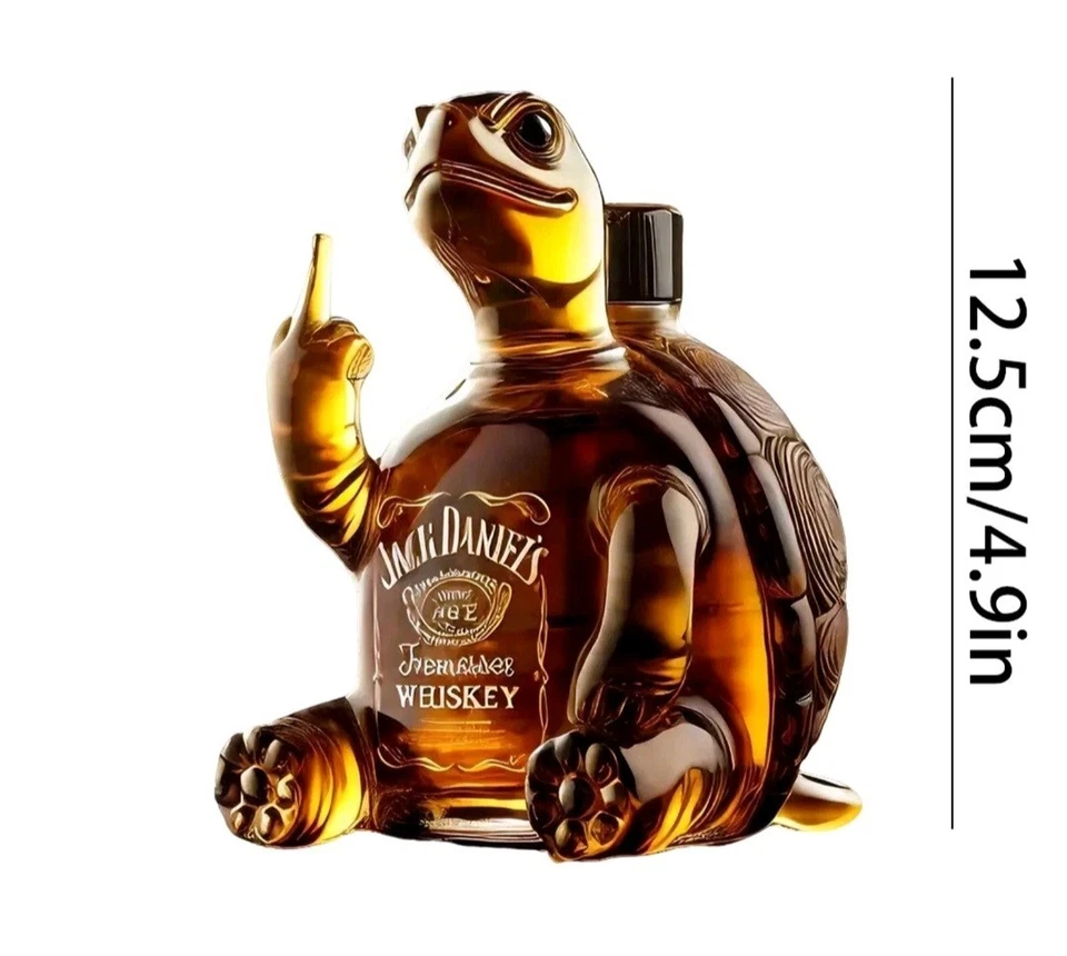 Tortuga Tennessee Whisky Jack Daniels Madera de Roble IPA Vidrio Decantador Escritorio Trofeo Foto 2 de 3