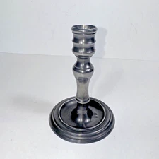VTG John Somers JS X MG Brazil 5 inch Pewter Candle Stick Holder - Single