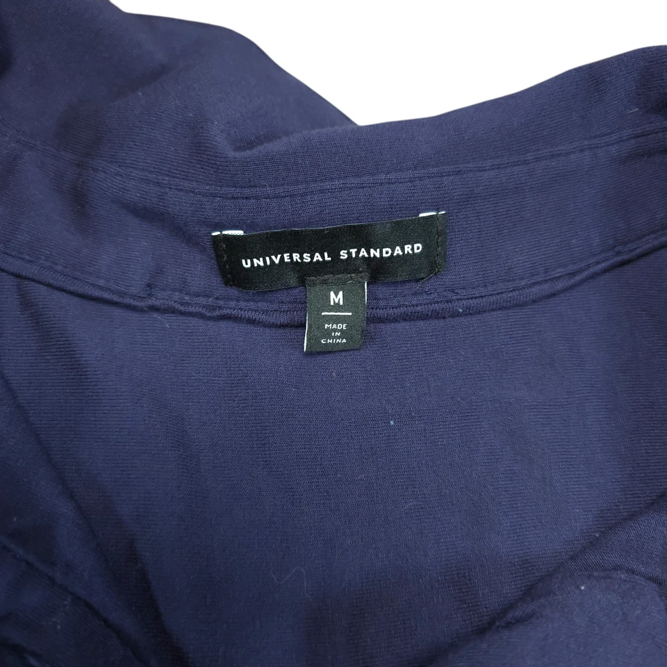 Camisa Jersey Universal Standard Elbe Popover Líquida Gran Tamaño Azul Marino Mujer Talla M Foto 3 de 4