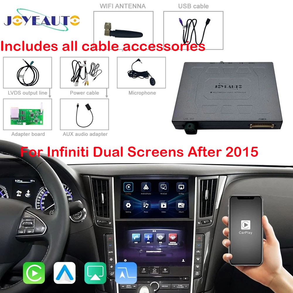 For Infiniti 2015-2019 Carplay Android Auto Q50,Q60,Q50L,QX50