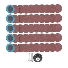 LABLT 50× 2" 60 Grit Aluminum Oxide Roll Lock Die Grinder Sanding Grinding Disc