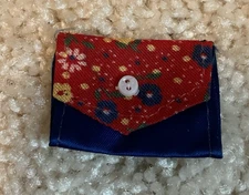 11.5" fashion doll purse flowers floral bag clutch cloth fashion accessory EUC!!