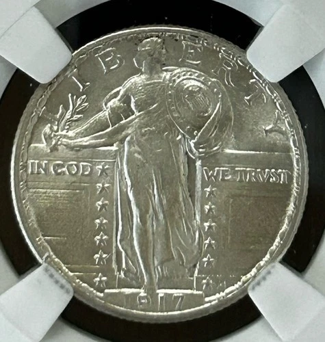 1917 Type 2 Standing Liberty Silver Quarter BU - 26142