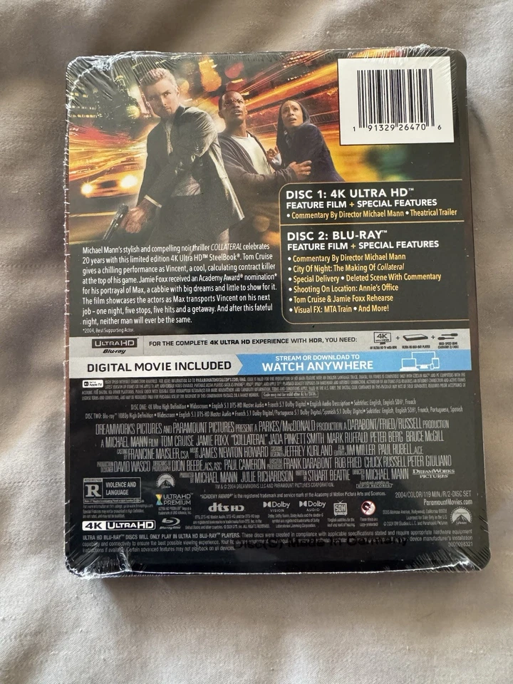 Collateral 4K (Ultra HD / Blu-ray / Digital) Limited Edition SteelBook ~ OOP - Image 2 of 4