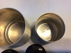 3 Vintage Kromex Manufacturing Brushed Aluminum Canisters Retro Kitchen — photo 2