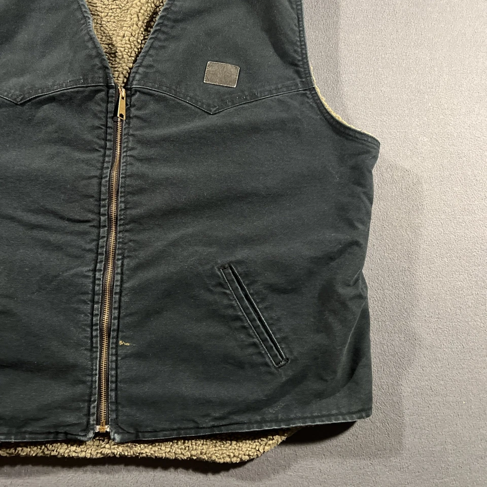 Chaleco De Colección Llave Para Hombres 2XL Azul Ropa de Trabajo Sherpa Forrado Pato Lona Cálido Seco *LEER* Foto 4 de 4