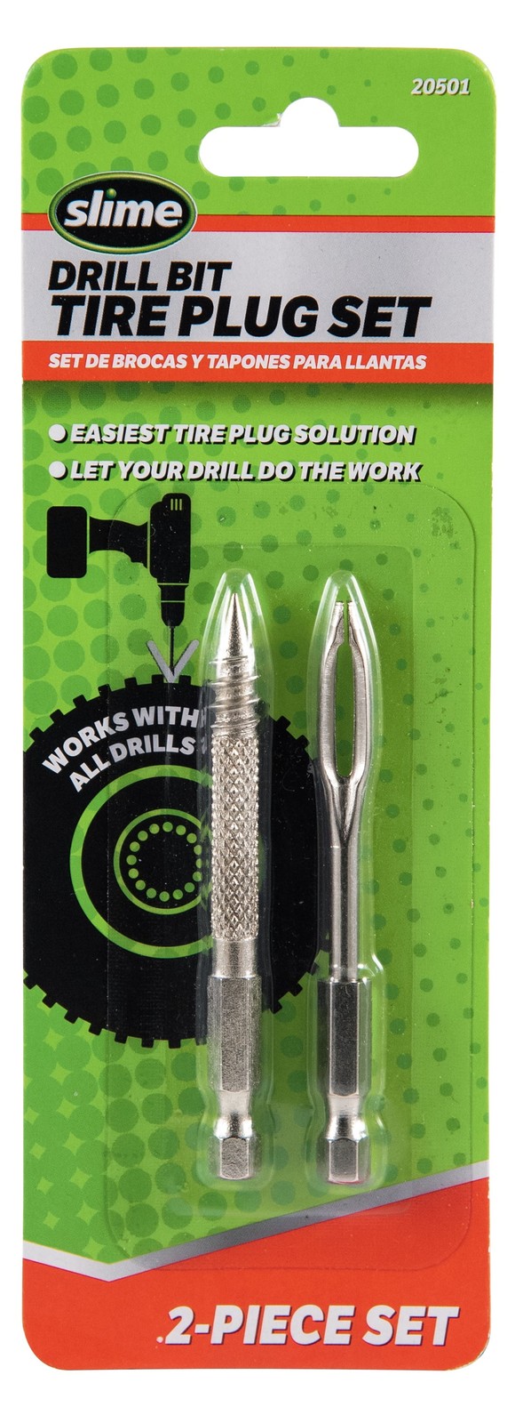 Slime Tire Plug Drill Bit Kit, Compatible with All Drill Bit