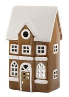 Chic Antique - Lichterhaus Teelichthaus Windlicht H17,5Cm Braun Keramik 39114920