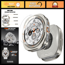 3-in-1 Metal Case for Samsung Galaxy Watch Ultra 47mm, Rugged Bumper  Screen Pr