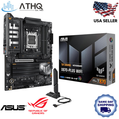 ASUS TUF GAMING X870-PLUS WIFI ATX Motherboard AMD AM5 DDR5 PCIe 5.0 Wi-Fi 7 NEW