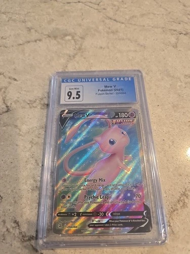 Mew V (Full Art) 250/264 Fusion Strike Holo Ultra Rare 2021 CGC 9.5 GEM MINT
