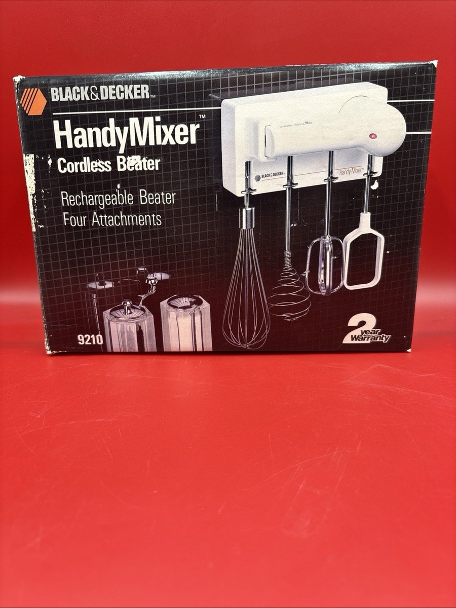 BLACK+DECKER 9210 Handheld Mixer Cordless Beater - White for sale