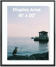 Golden State Art, 16x20 Floating Frame, Black Aluminum Picture 16x20,