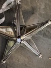 VTG Star Ornament Victorian Tiffany Style Mirror Metal 5.5" Holiday (set Of 2)