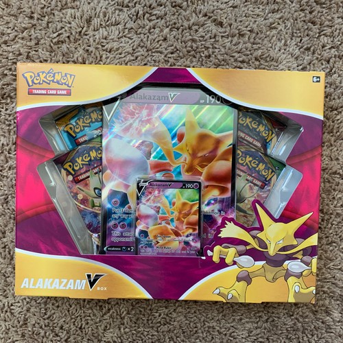 2021 Pokemon Trading Card Game Alakazam V Box w/ Booster Packs Promo Cards