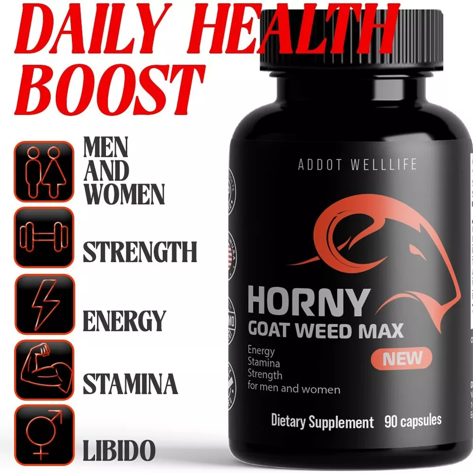 Horny Goat Weed para Hombre con Horny Goat Weed, Energía, Resistencia 90 cápsulas Foto 2 de 4
