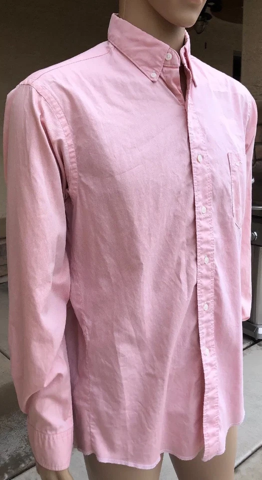 Camisa Polo Vintage Wrangler Corte Vaquero Manga Larga Rosa Hecha en EE. UU. Talla 16-35 Foto 3 de 4