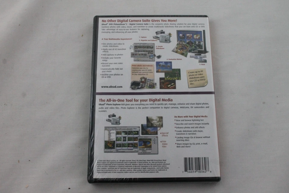 ULead DVD PictureShow 2 / Photo Explorer 8 CD Software In Original Sealed Box  - Image 2 of 4