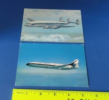 (2) Old Aviation Postcards - Air France Airlines Planes