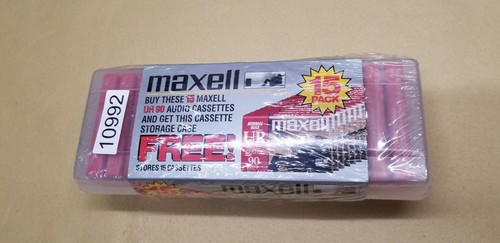 Maxell UR90 Normal Bias Kassettenbänder versiegelt alter Lagerbestand Rohling versiegelt + SELTENE HÜLLE - Bild 8 von 8